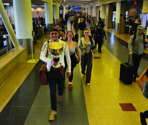 UA Law Civil Trial Team with Trophy at LAX